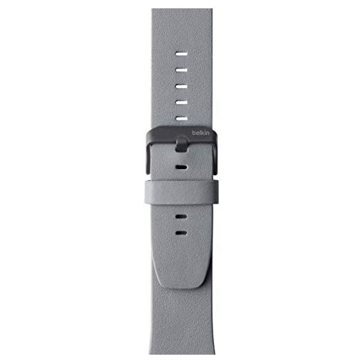Belkin F8W731btC02 Classic Leather Band for Apple Watch Series 4, 3, 2, 1, /40 mm, Gray, 38 mm Pack