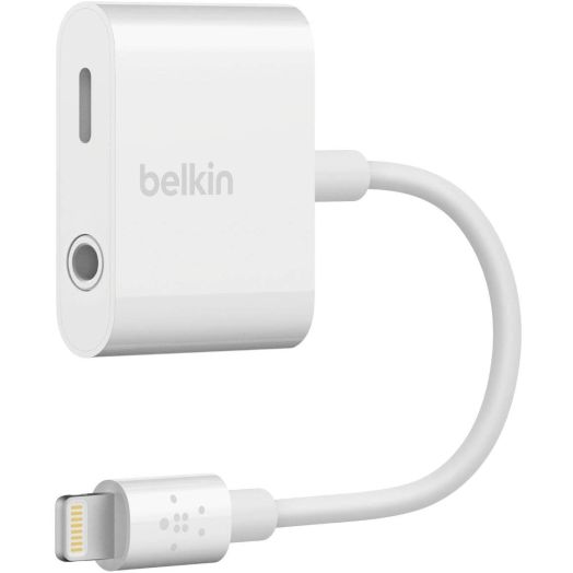 Belkin RockStar Lightning Audio Cable and Charger for iPhone 14, 13, 12, 11, 10 - White | Belkin