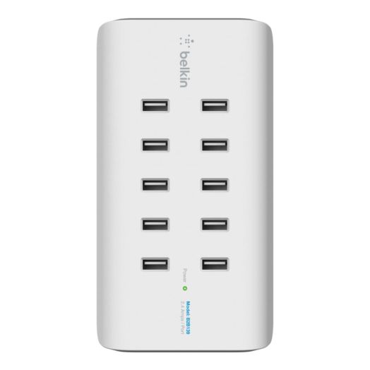 Belkin RockStar 10-Port USB Charging Station, White