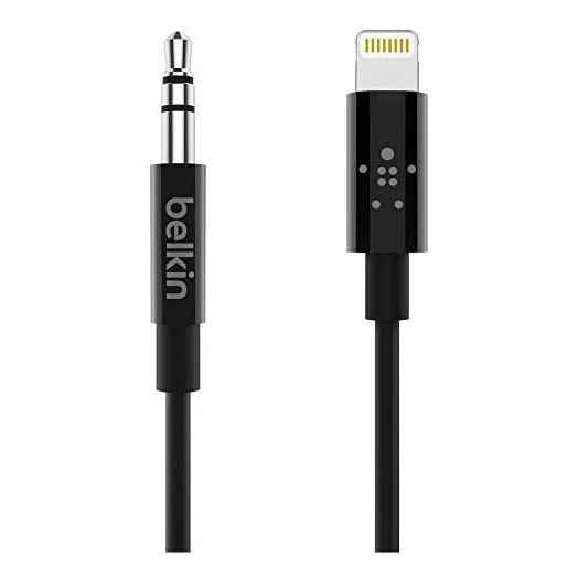 Belkin AV10172bt03-BLK 3.5mm Audio Cable With Lightning Connector, Black