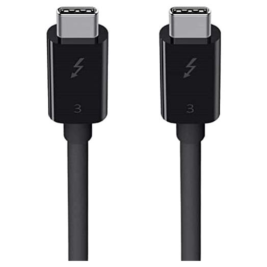 Belkin Thunderbolt 3 Cable (100W Thunderbolt Cable, USB-C to USB-C Cable), 2.6ft/0.8M, Black