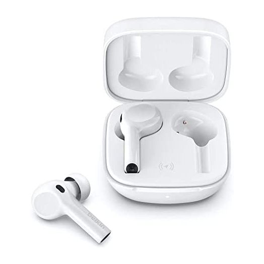 Belkin Wireless Earbuds, SoundForm Freedom True Wireless Bluetooth Earphones with Wireless Charging Case IPX5 Certified Sweat and Water Resistant with Deep Bass for iPhones and Androids and More