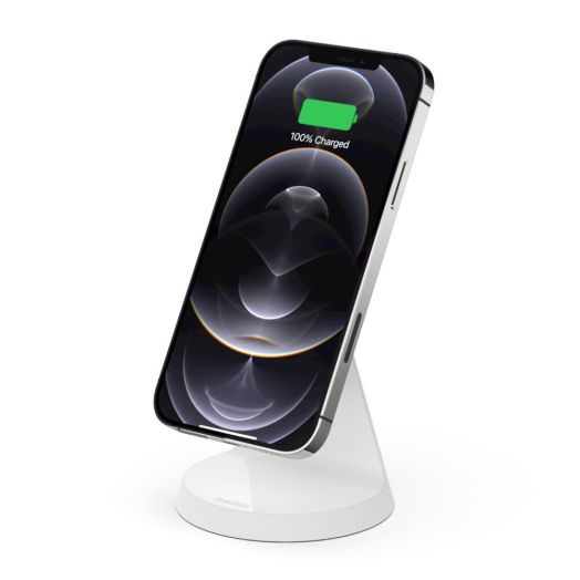 Belkin BOOSTCHARGE Magnetic Wireless Charger Stand 7.5W with PSU, White