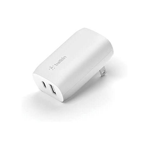 Belkin USB-C Wall Charger 32W, 20W USB C Power Delivery & 12W USB A Port, Compatible with iPhone 13, 13 Pro, 13 Pro Max, 12, 12 Pro, 12 Pro Max, iPad, AirPods, Galaxy S21, S20, Ultra, Note 20 and More