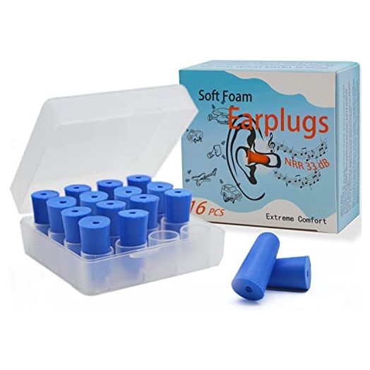targeal 16PCS Reusable Soft Foam Ear Plugs,Noise Cancelling Earplugs with Portable PVC Case, Highest NRR 33dB Soft Form Earplugs for Snoring, Travel, Work, Studying, Loud Noise-3