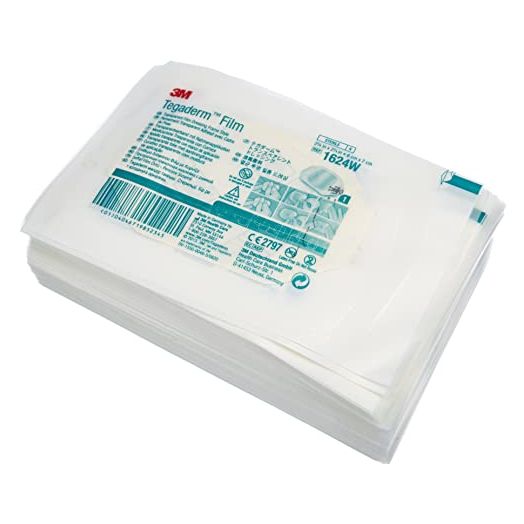 3M Health Care 1624W Tegaderm Film Dressing, Frame Style, 2.75" Length x 2.375" Width, Transparent (Pack of 100)