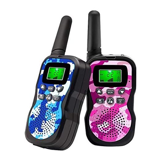 Walkie Talkie for Kids, Toys for 3-12 Year Old Boys Girls with Backlit LCD Display and Flashlight Range Up to 3 KM Gifts for 3-12 Year Old Boys Girls