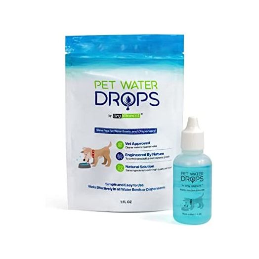 Pet Water Drops - Dog and Cat Water Additive for Dental and Oral Care - Prevents Pets Water Bowl and Dispenser Fountain Slime - for Fresh Breath and Cleaner, Healthy Teeth