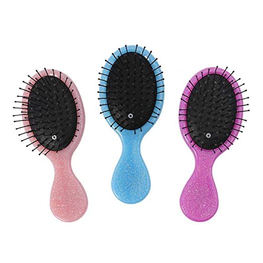 Toddler Detangler Hair Brush Travel Detangling Brushes 3Pcs Women Valentines Day Best Gift Small Wet Hair Brush For Baby Kids Pocket hairbrush Pro, for Curly Hair, Wet Dry Hair Tangle Brush