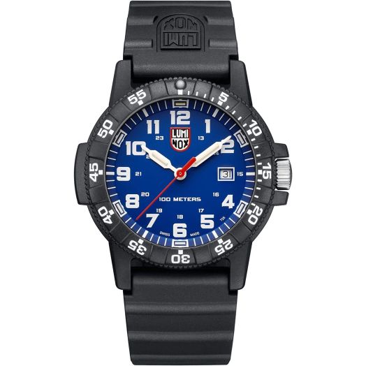 Luminox - Leatherback SEA Turtle Giant XS.0323.L - Mens Watch 44mm - Military Watch in Black/Blue Date Function - 100m Water Resistant - Mens Watches - Made in Switzerland