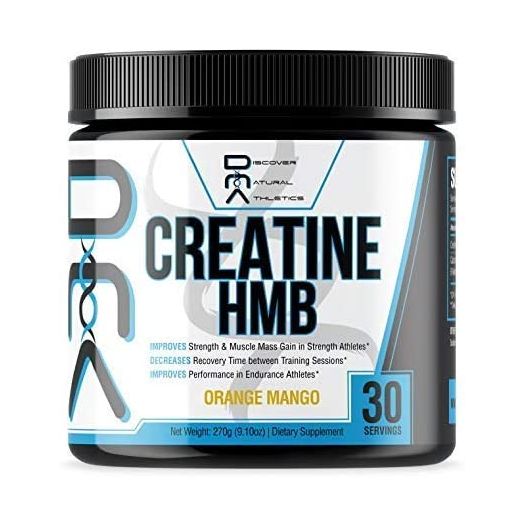 Creatine HMB - Discover Natural Athletics - DNA - Creatine + HMB for Men and Women, Increase Muscle Size and Strength, Improve Workout Recovery (Orange Mango)