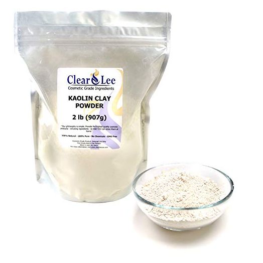 ClearLee Kaolin Clay Cosmetic Grade Powder - 100% Pure Natural Powder - Great For Skin Detox, Rejuvenation, and More - Heal Damaged Skin - DIY Clay Face Mask (2 LB)