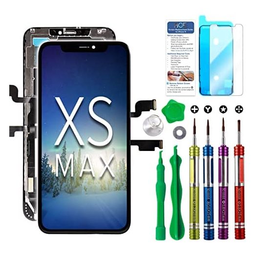 Ace Tech Cellular LCD Screen Replacement for iPhone Xs Max 6.5 inch (Model A1921, A2101, A2102, A2103, A2104) Display Digitizer Assembly Touch Screen