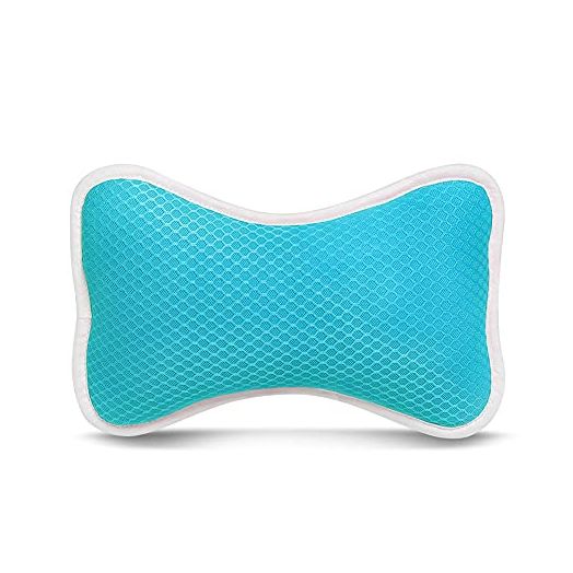 Bath Pillow for Tub,Bath Tub Pillow Headrest,Bathtub Spa Pillow with Suction Cups,Bath Cushion Bathing Pillow Blue