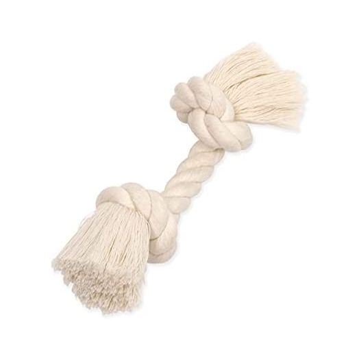 Mammoth Flossy Chews – 100 Per Cent Natural Cotton Rope Dog Toys – Interactive Tug of War Rope – Dog Chew Rope Flosses Teeth – Premium White Knot Dog Rope Toy
