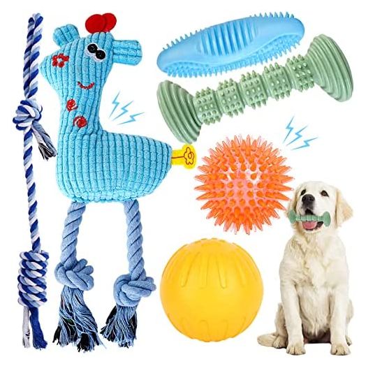 Puppy Toy for Teething Soft & Durable 6-Pack Dog Chew Squeaky Toys for Small and Medium Dogs Suitable for 2-8 Months Puppies’ Teething Small Dog Teeth Cleaning and Oral Health Protection