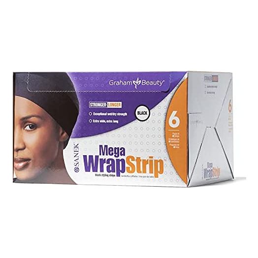 Mega Wrap Strip Refills Black, 6 packs of 40 strips