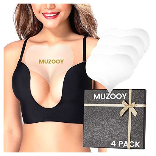 4 Pack Chest Wrinkle Pads, Anti Wrinkle Silicone Chest Patches, Resuable and 100% Medical Grade Décolleté Anti Wrinkle Patches, Overnight Wrinkle Remover Treatment while Sleeping