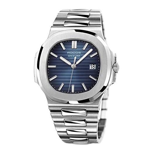 Men's Watches Analog Automatic Mechanical Watches Self-Winding Mechanical Wrist Watch Stainless Steel Strap Watch for Men Waterproof Date Luminous Watch Luxury Business