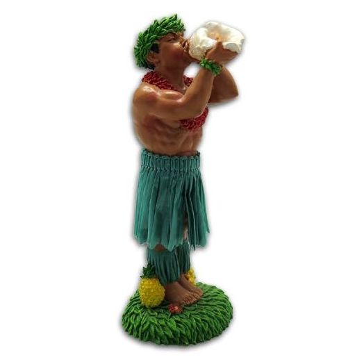 KC Hawaii Man w/Conch Shell Dashboard Doll