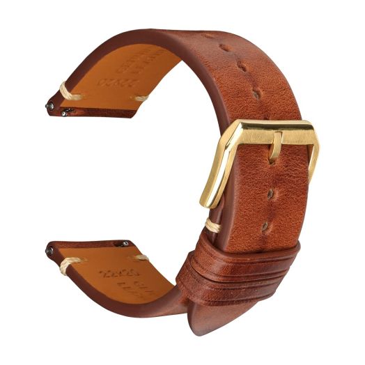 REZERO Quick Release Watch Band, Top Grain Leather Watch Straps for Men Women- 18mm 20mm 21mm 22mm 23mm 24mm Discoloration Leather Replacement Watchbands