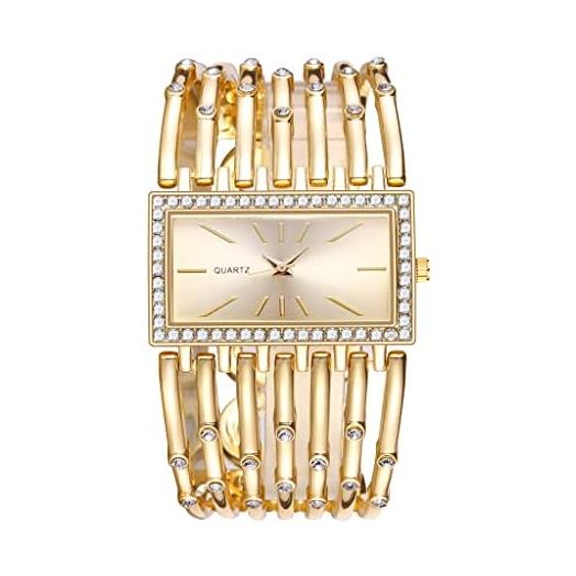 Fashion Cuff Bracelet Watches for Women Luxury Rectangular Dial Analog Quartz Wrist Watch Gifts for Ladies
