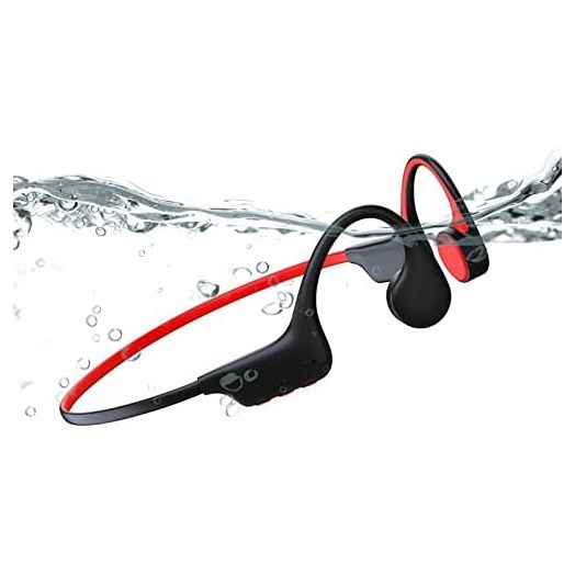 Waterproof Bone Conduction Bluetooth Headphones Ultralight Swimming Headphones IP68 Waterproof Bluetooth 5.3 Open Ear Wireless Sports Headset with MP3 Play 16G Memory for Running Swimming (Black)