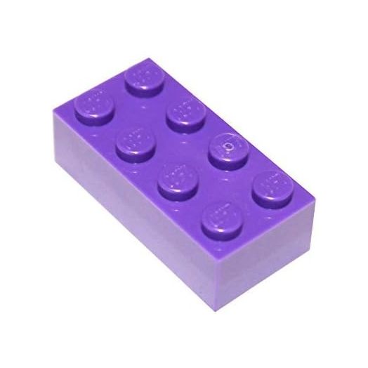 LEGO Parts and Pieces: Dark Purple (Medium Lilac) 2x4 Brick x50