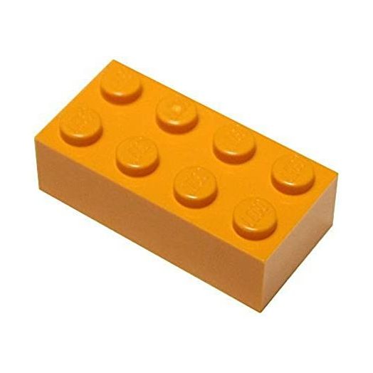 LEGO Parts and Pieces: Orange (Bright Orange) 2x4 Brick x50