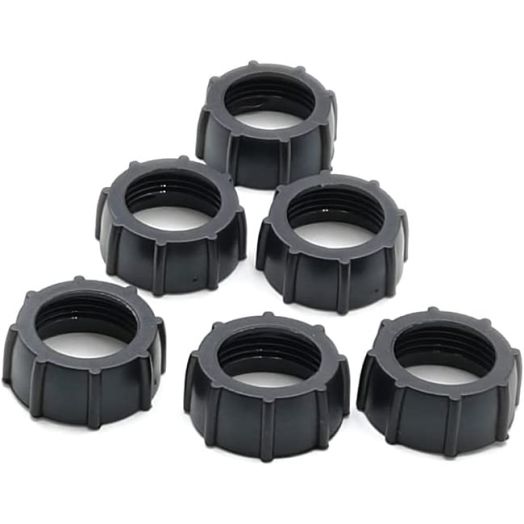 VizGiz 6 Pack Tightening Nut for Replacement Car Mount Screw-On 17mm Ball-Joint Fixed Adapter Head Bracket Holder Ring for Phone Air Outlet Handlebar Kit Camera DVR Camcorder Wireless Charger