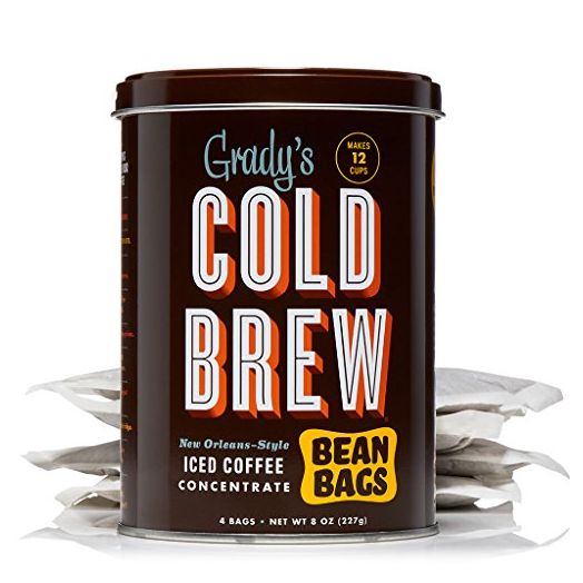Grady's Cold Brew Coffee, Single Can with 4 (2oz.) Bean Bags, 12 Total Servings