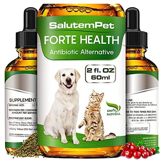 Natural Herbal Supplement for Dog and Cat - Cranberry, Oregano, Echinacea for Dogs and Cats Too - Organic Dog Supplement and Cat Supplement - Drops for General Strengthening - 1200 Drops 2 Oz