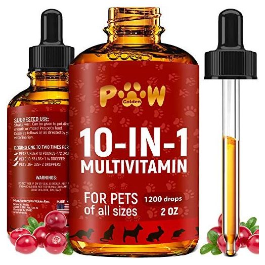 Pet Vitamin Co - Natural Liquid MultiVitamin for Dogs - Includes Omega 3, 6, 9 Fatty Acids - Glucosamine & MSM for Healthy Joints - Improves Coat, Skin & Keeps Heart Healthy - 32fl oz