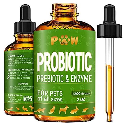 Probiotic for Dogs with Natural Digestive Enzymes. A Prebiotics + Digestive Enzyme product for dogs + Pumpkin. 120 Servings. Diarrhea & Upset Stomach Relief + Gas, Constipation, and Allergy Relief.
