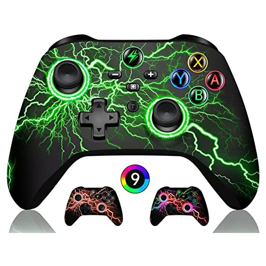 EXTREMECOOL Switch Controllers, Wireless Switch Pro Controller with RGB Breathing LED/Macro/Turbo/Vibration/Motion Control, Pro Controller Remote for Nintendo Switch/Lite/OLED/iOS/Android/Windows PC