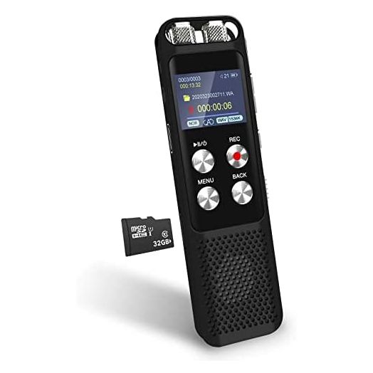 48GB Digital Voice Recorder: Voice Activated Recorder with Playback, Audio Recording Device for Lectures Meetings, Dictaphone Sound Tape Recorder with Password | USB
