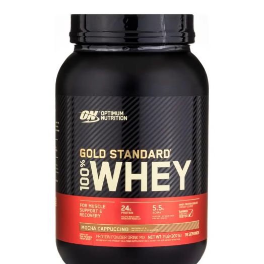 Optimum Nutrition Gold Standard 100% Whey, Mocha Cappuccino Flavor - 2 lb (907 Grams)