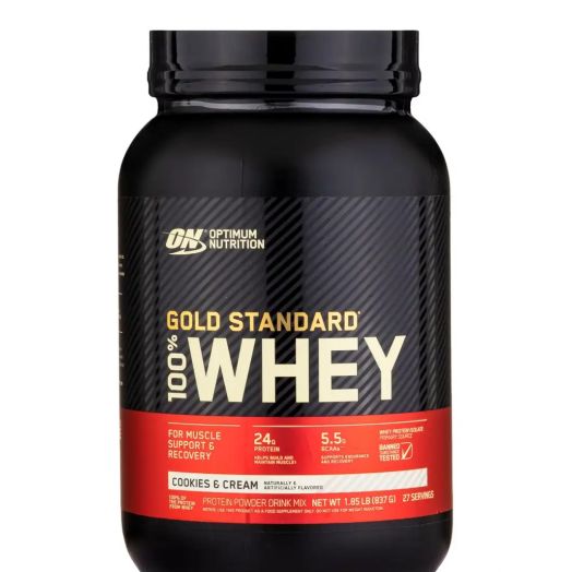 Optimum Nutrition Gold Standard 100% Whey, Cookies and Cream Flavor - 1.85 lb (837 Grams)