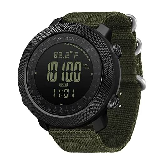 AVTREK Digital Hiking Sport Watches for Men Tactical Training Military Compass Solid Watches Outdoor Multifunction Waterproof Altimeter Watches