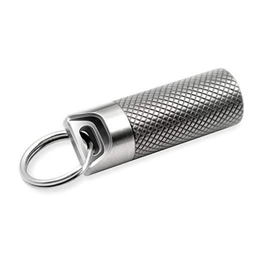 Keychain Pill Holder, Minisize Titanium Pill Container with Necklace & Key-Ring