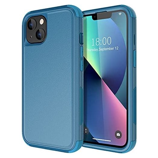 Diverbox for iPhone 13 Case [Shockproof] [Dropproof] [Dust-Proof],Heavy Duty Protection Phone Case Cover for Apple iPhone 13 (Blue)
