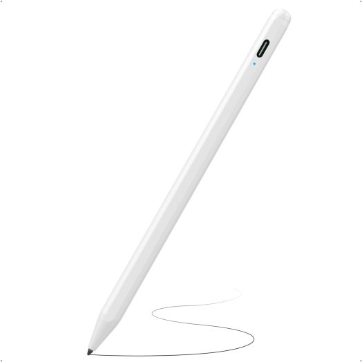 Stylus Pen for iPad (2018-2024) with Fast Charging & Palm Rejection, Compatible with Apple iPad Pro M4 2024, iPad Air M2 2024, iPad Pro 11/12.9 inch, iPad 10-6th, iPad Air 5th-3rd, iPad Mini 6/5th