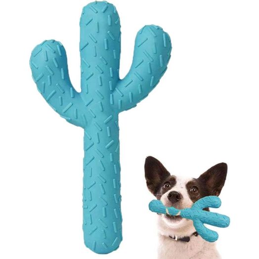 Chomsi Pets Scented Cactus Dog Chew Toys, Durable Rubber Dog Cat Toys for Aggressive Chewers, Tough Toys for Training and Teeth Cleaning, Interactive Dog Toys for Small/Medium Dog