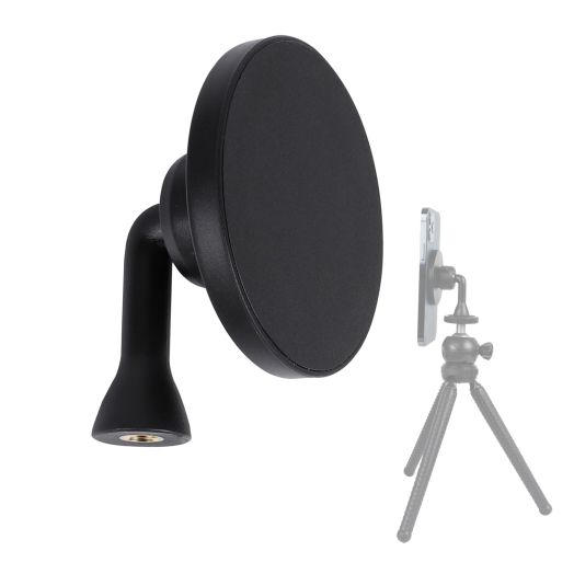 Magnetic Phone Tripod Mount Adapter with 1/4"-20 Hole Compatible with MagSafe for iPhone 15 14 13 12 Plus Pro Max Mini Series,Magsafe Case, Selfie Stick