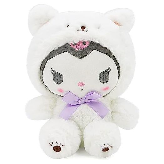 Cartoon Kawaii White Bear Cross-Dressing Series Plush,Soft Plush Doll Cute Soft Toys, Plush Pillow Stuffed Animals Toy Birthday Gifts for Girls Kids (E)