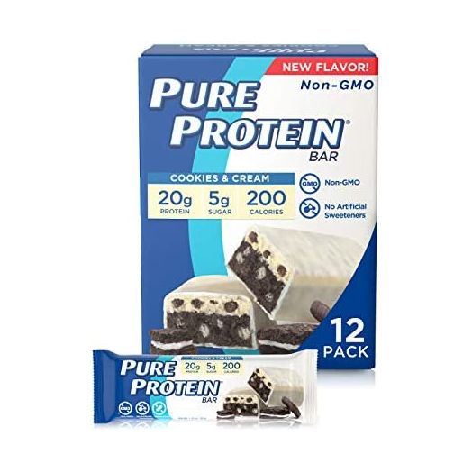 Pure Protein Bars, Cookies & Cream, 1.76 oz (Pack of 12)