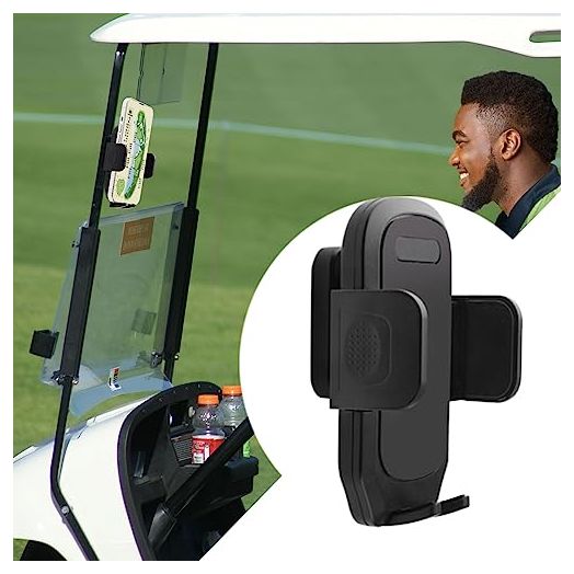 Golf Cart Magnetic Phone Holder Mount, Ultra Strength 6*N52 Magnets Cell Phone Caddy Compatible with EZGO Club Car Yamaha,Fit for Most Smartphone,Thick Case Friendly