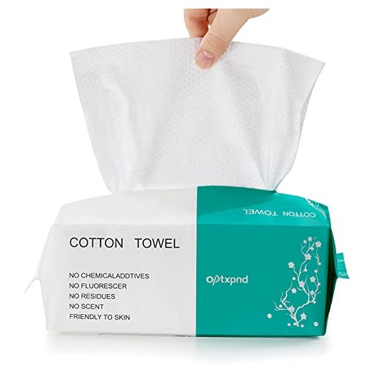 Disposable Face Towel Face Cloths for Washing Face Soft Cotton Face Towels Facial Cloths Towelettes for Washing and Drying for Cleansing and Skincare Office Makeup Remover