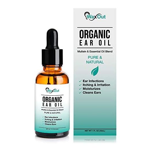 Natural Mullein Ear Wax Removal Oil & Cleaner with Garlic | Pain & Earache Drops | Earwax Softener, Moisturizer & Allergy Soothing | Tinnitus, Itching, Ringing, Infections & Clogged Ears Relief