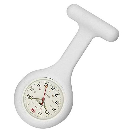 NW-pro - Pin-on Silicone Watch - Non-Glass Cover - White Dial